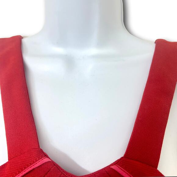 Zac Posen Womens Midi Cocktail & Party Dress XS V-Neck Red Halter Dress - Picture 13 of 16